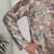 Silk blend floral printed beige kurta and pyjamas
