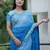 Blue dual Shaded Georgette Saree