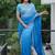 Blue dual Shaded Georgette Saree