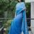 Blue dual Shaded Georgette Saree