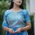 Blue dual Shaded Georgette Saree