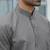 Cotton blend woven self desing grey kurta and pyjamas