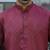 Cotton blend woven self desing maroon kurta and pyjamas
