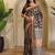 Black Dola Viscose Digital Printed Saree