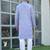 Cotton blend woven self desing mauve kurta and pyjamas