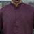 Cotton blend woven self desing purple kurta and pyjamas