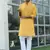cotton blend woven yellow kurta and pyjamas
