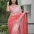 Dark Peach dual Shaded  Georgette Saree