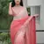 Dark Peach dual Shaded  Georgette Saree