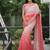 Dark Peach dual Shaded  Georgette Saree