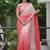 Dark Peach dual Shaded  Georgette Saree