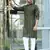 Silk rayon embroidered sequinned olive green kurta with elasticated pyjamas