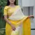 Yellow dual Shaded Georgette Saree