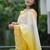 Yellow dual Shaded Georgette Saree