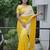 Yellow dual Shaded Georgette Saree