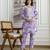 Cotton slub magic printed kurta pant embroidery neck work kurta set
