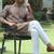 Cotton rayon embroidered sequinned beige kurta with elasticated pyjamas