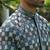 Cotton rayon embroidered chikankari sequinned blue kurta with elasticated pyjamas