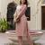 Cotton slub magic printed kurta pant embroidery neck work kurta set