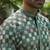 Cotton rayon embroidered chikankari sequinned green kurta with elasticated pyjamas