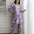 Cotton slub magic printed kurta pant embroidery neck work kurta set