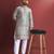 Grey designer daaman men's kurta and Pyjamas for Mens