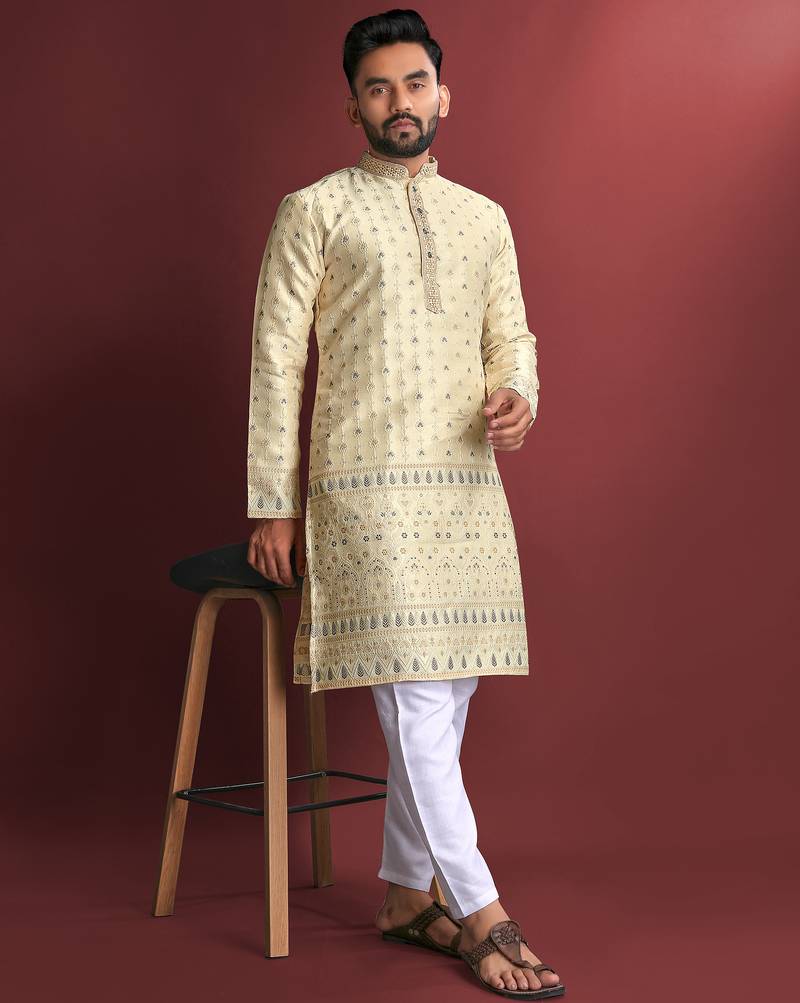 Lemon designer daaman men's kurta and Pyjamas for Mens