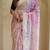 Pastel Pink Hand Crafted Organza Saree
