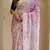 Pastel Pink Hand Crafted Organza Saree