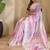 Pastel Pink Hand Crafted Organza Saree
