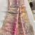 Pastel Pink Hand Crafted Organza Saree