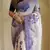 Lavender Hand Crafted Organza Saree