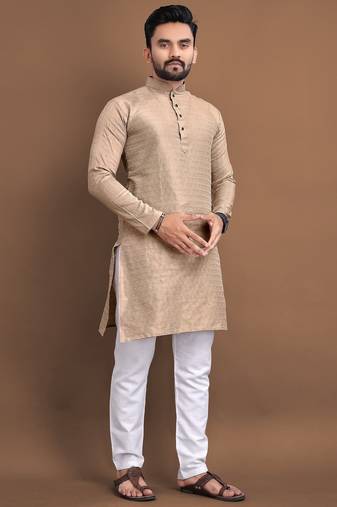 Brown ethnic wear men's kurta and Pyjamas for Mens