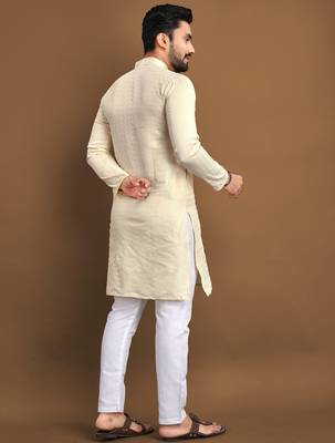 Lemon ethnic wear men's kurta and Pyjamas for Mens 3