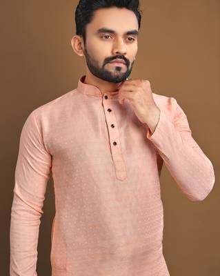 Orange ethnic wear men's kurta and Pyjamas for Mens 4