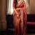 Light Red zari Butta Embroidered Banarasi Crush Saree