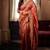 Light Red zari Butta Embroidered Banarasi Crush Saree