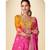 orange and pink wedding wear palazo salwar kamreez with dupatta set