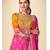 orange and pink wedding wear palazo salwar kamreez with dupatta set