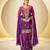 wine and purple wedding wear palazo salwar kameez with dupatta set