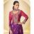 wine and purple wedding wear palazo salwar kameez with dupatta set