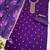 Violet silk embroidered viscose thread jari work semi stitched salwar suit