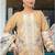 Yellow embroidery thread work cumbric cotton semi stitched salwar suit