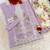 Lavender embroidery thread work cumbric cotton semi stitched salwar suit