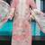 Baby pink embroidery thread work cumbric cotton semi stitched salwar suit