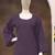 Violet embroidery and thread work cotton semi stitched salwar suit