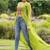 Parrot green navratri special kutchi patch work with leheriya printed kurti-Full Stitched Free Size
