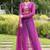 Purple navratri special kutchi patch work with leheriya printed kurti-Full Stitched Free Size