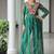 Green navratri special kutchi patch work with leheriya printed kurti-Full Stitched Free Size