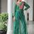 Green navratri special kutchi patch work with leheriya printed kurti-Full Stitched Free Size